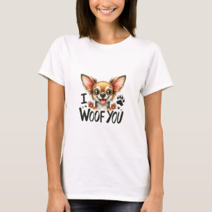 T-shirt I Woof You Chihuahua