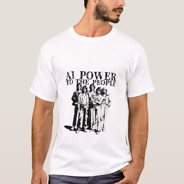 T-shirt IA Power to the People (Devant)