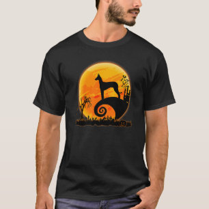 T-shirt Ibizan Hound Dog Effrayer Et Lune Halloween Costum