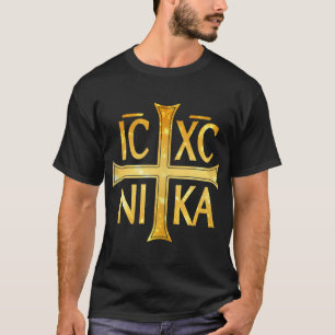 T-shirt IC XC NIKA Christogram Cross Orthodox Christian Ta