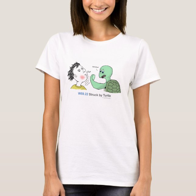 T-shirt ICD-10 : W59.22 frappé par la tortue (Devant)