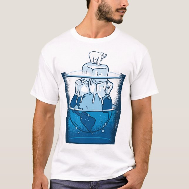 T-shirt Ice Bear Climate Change Polar Bears Melting Poles (Devant)
