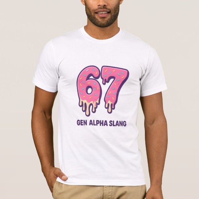 T-shirt Ice Cream Drip Meme Gen Alpha 67 (Devant)