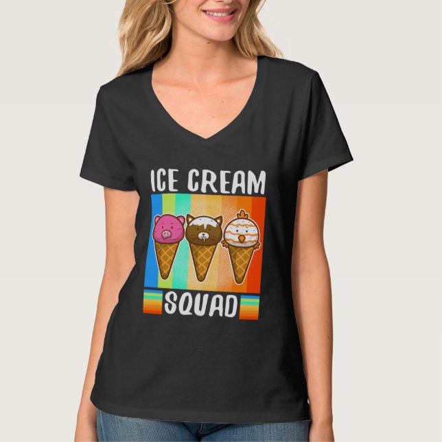 T-shirt Ice cream squad  2 (Devant)
