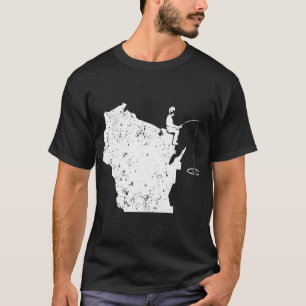 T-shirt Ice Fishing avec Papa WI Bass Fishing