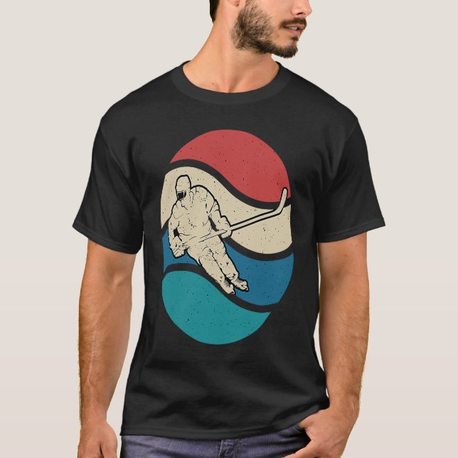 T-shirt Ice Hockey Funny Ice Hockey Frisbee Lover Retro Vi (Devant)