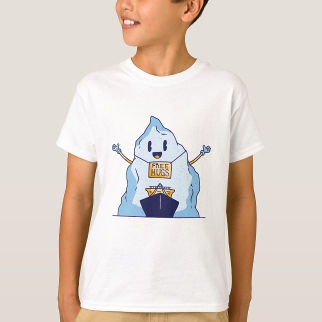 T-shirt iceberg des câlins gratuits (Devant)