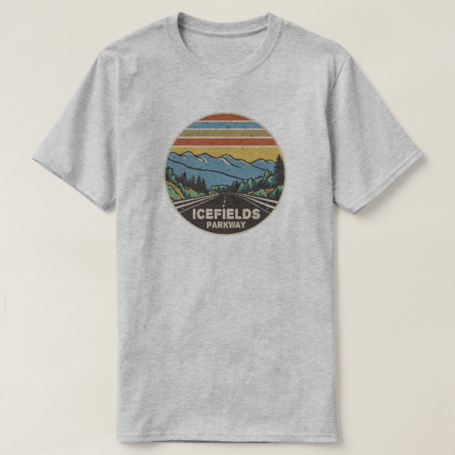 T-shirt Icefields Parkway Alberta Canada Mountains (Design devant)