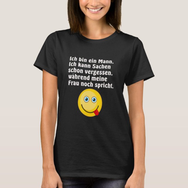 T-shirt Ich bin ein Mann, ich kann Sachen schon vergen (Devant)