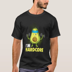 T-shirt Ich Bin Hardcore Avocado Fitness Dumbbells