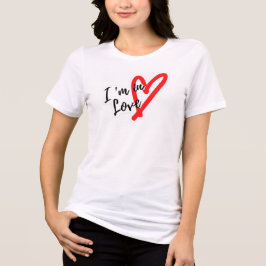 T-Shirt "Ich bin in Liebe" Tri-Blend Shirt