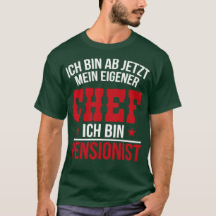 T-shirt Ich bin pensioniste blanc
