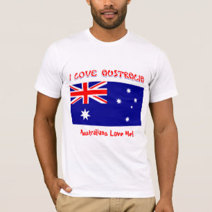 T-Shirt ICH LIEBE AUSTRALIEN Australier lieben mic