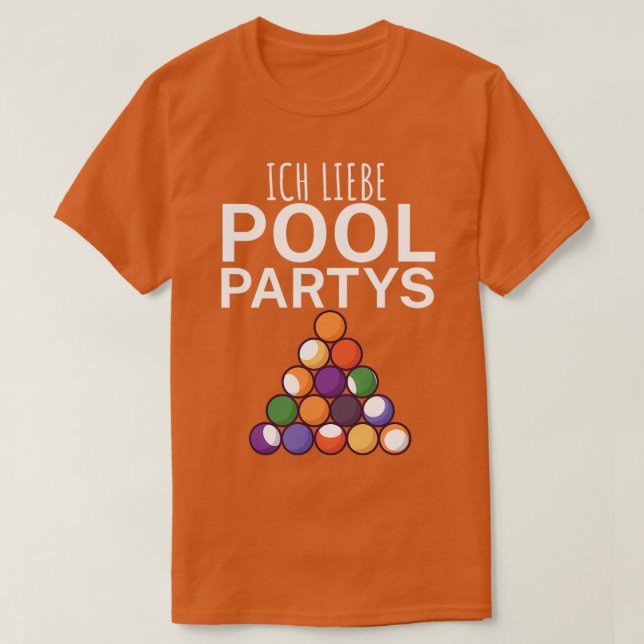 T-shirt Ich liebe pool Partys Pool Billard Geschenk 5 (Design devant)