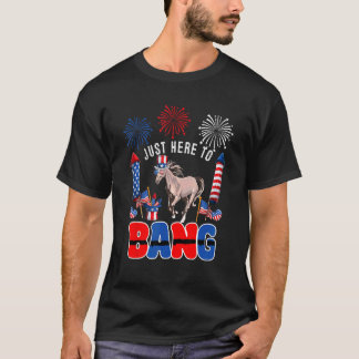 T-shirt Ici juste pour baiser Lunettes de soleil de cheval