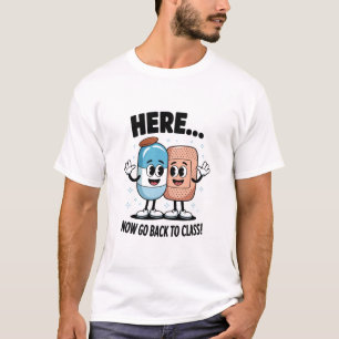 T-shirt Ici Maintenant Retournez En Classe Infirmière Scol