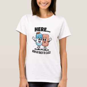 T-shirt Ici Maintenant Retournez En Classe Infirmière Scol