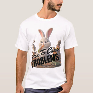T-shirt Ici pour causer des problèmes