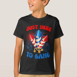 T-shirt Ici pour claquer drôle 4 juillet drapeau américain