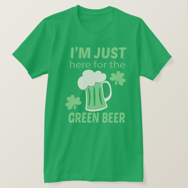 T-shirt Ici pour le Jour de la Saint Patrick de bière (Design devant)