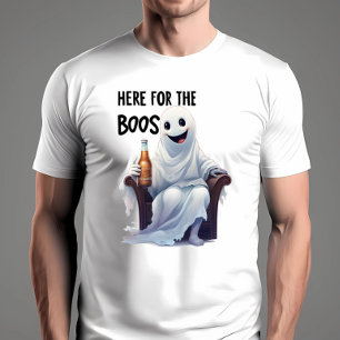 T-shirt Ici Pour L'Halloween Boos