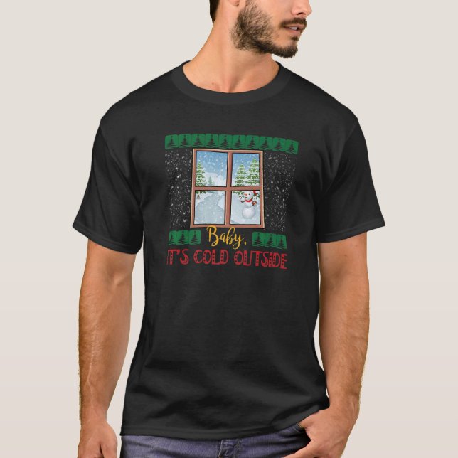 T-shirt Icicle Snowman X Mas Christmas Baby It's Cold Outs (Devant)