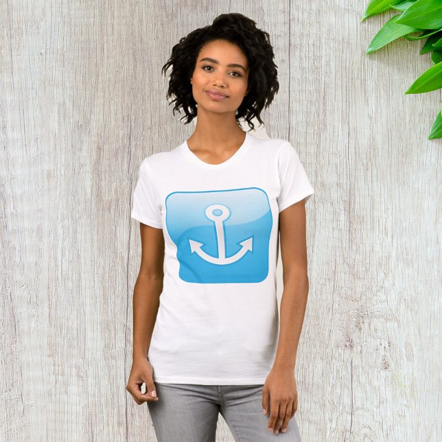 T-shirt Icône Ancre bleue marine moderne (Créateur téléchargé)