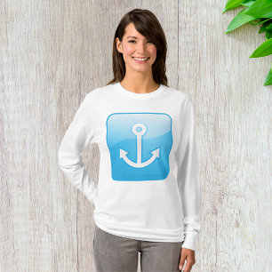 T-shirt Icône Ancre bleue marine moderne