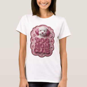 T-shirt icône Club de MAMAN DE CHIEN rose