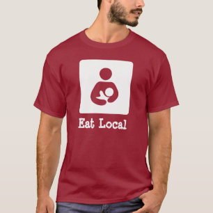 T-shirt Icône d'allaitement/d'allaitement local
