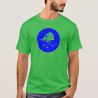 T-shirt Icône d'Arche de Mer Circulaire Bleue Moderne
