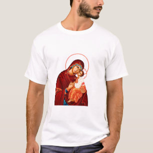 T-shirt Icône de baiser douce Mère de Dieu