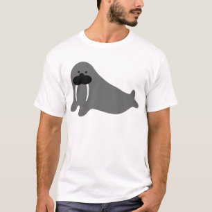 T-shirt icône de bande dessinée de walrus