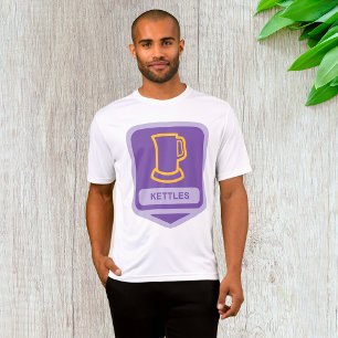 T-shirt Icône de Chaudrons Modernes Violets et Jaunes