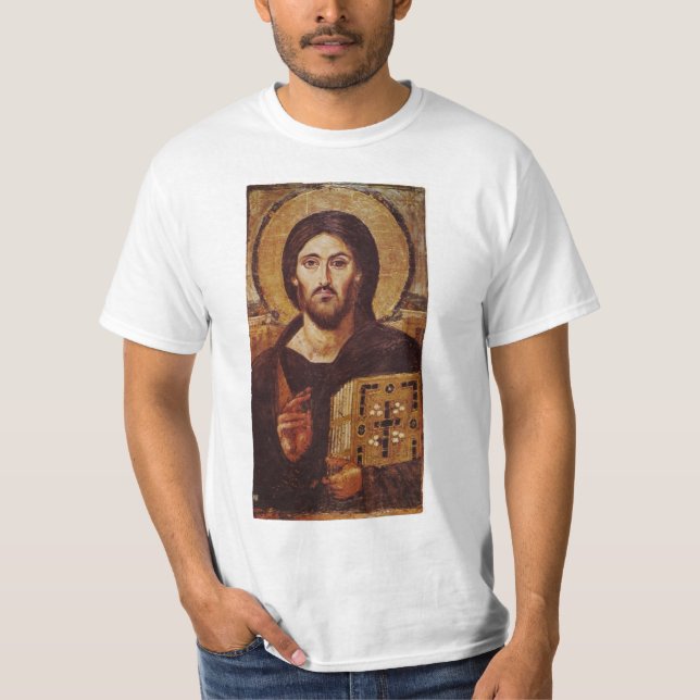 T-shirt Icône de chrétien de Pantocrator de Jésus-Christ (Devant)