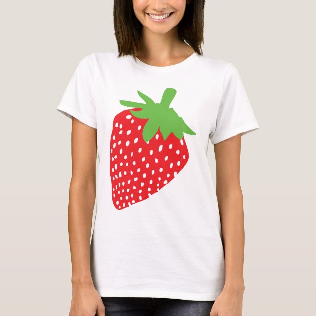 T-shirt icône de fraise rouge (Devant)