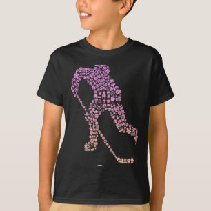 T-shirt Icône de joueuse de hockey Équipement de joueuse d