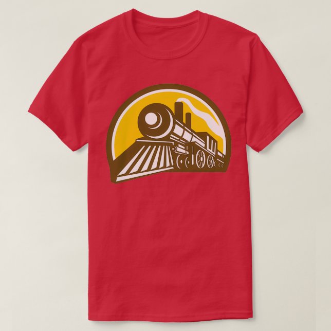 T-shirt Icône de train Locomotive à vapeur (Design devant)
