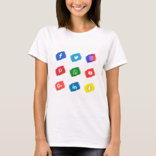T-shirt icône des médias sociaux