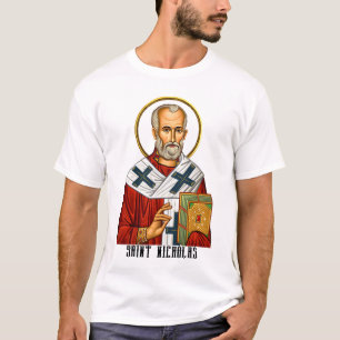 T-shirt icône des saints orthodoxes serbes Saint-Nicolas