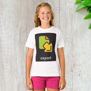 T-shirt Icône d'exportation Tech Fichier de données numéri