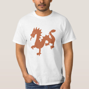 T-shirt Icône du zodiaque du dragon chinois en bronze – An