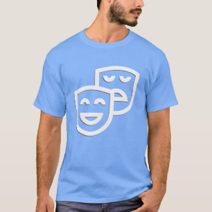 T-shirt icône masque icône théâtre icône famille