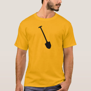 T-shirt Icône noire de pelle de pelle