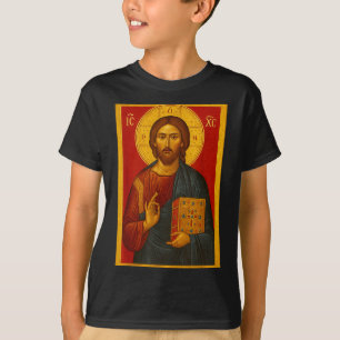 T-shirt Icône orthodoxe de Jésus-Christ Pantocrator 
