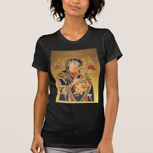 T-shirt Icône orthodoxe russe - Vierge Marie et bébé Jésus (Devant)