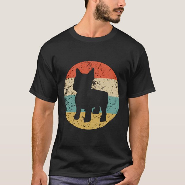 T-shirt Icône Retro French Bulldog Chien de race (Devant)