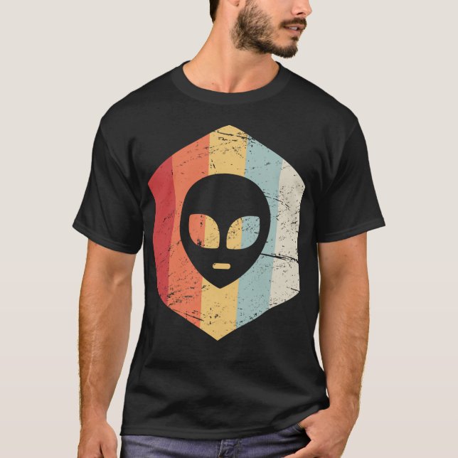 T-shirt Icône Retro Les années 70 Alien (Devant)