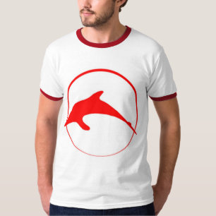 T-shirt Icône rouge de dauphin