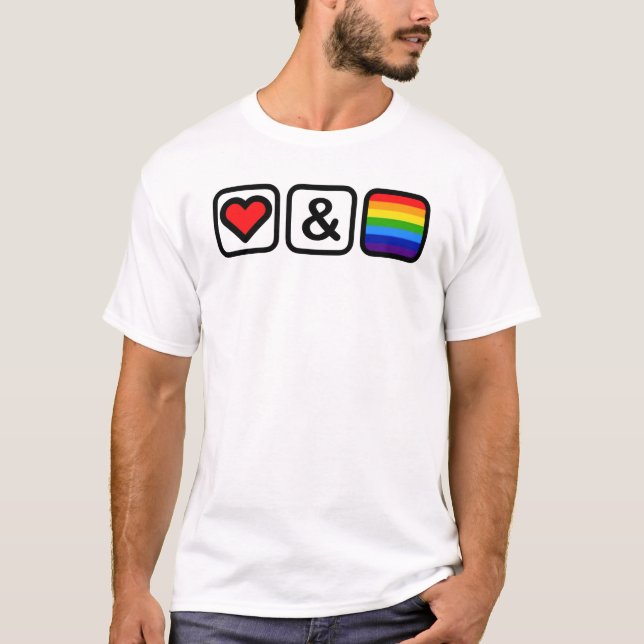 T-shirt Icônes d'amour et de fierté (Devant)